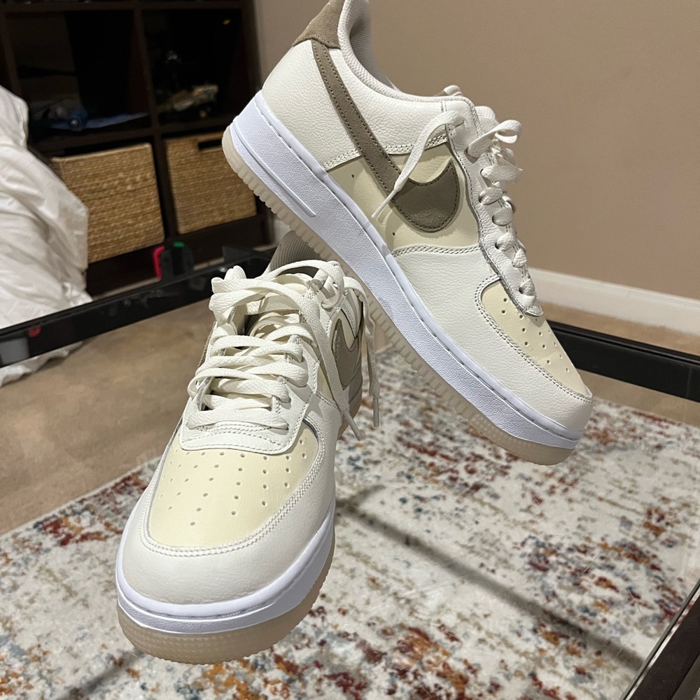 Nike Air Force 1 LV8 5 
Color: Sail/Coconut Milk/White/Khaki
Size: Men’s 10